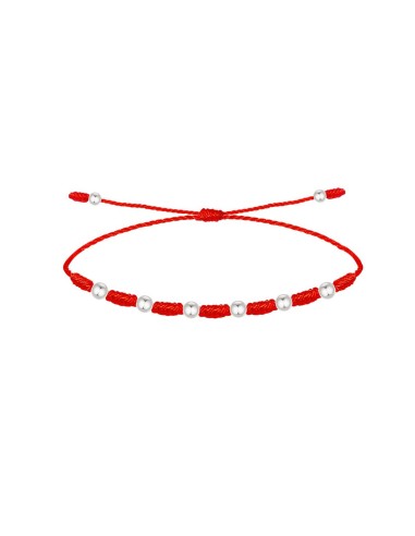 Pulsera Hilo Rojo Bolitas ACERO