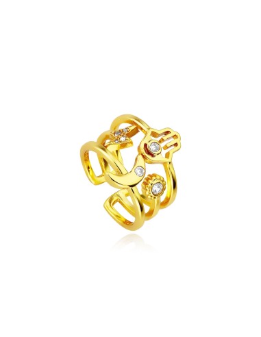 Anillo Chapado en Oro Ajustable 