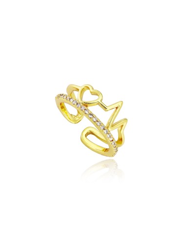 Anillo Chapado en Oro Ajustable 