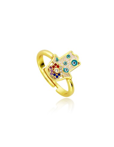 Anillo Chapado en Oro Ajustable 